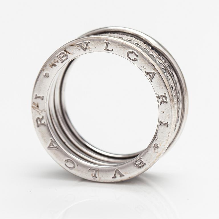BVLGARI, An 18K white gold ring, B.Zero1, with brilliant cut diamonds ca 0.62 ct in total.