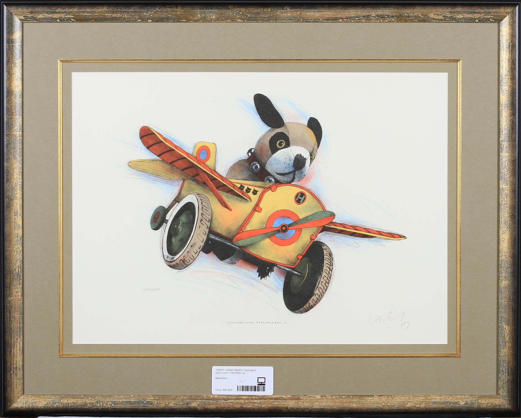 LASSE ÅBERG, färglitografi, sign o numr 1104/2000.