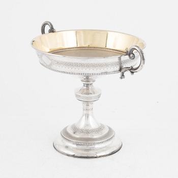 Uppsatsskål, silver, Gustaf Möllenborg, Stockholm 1879.