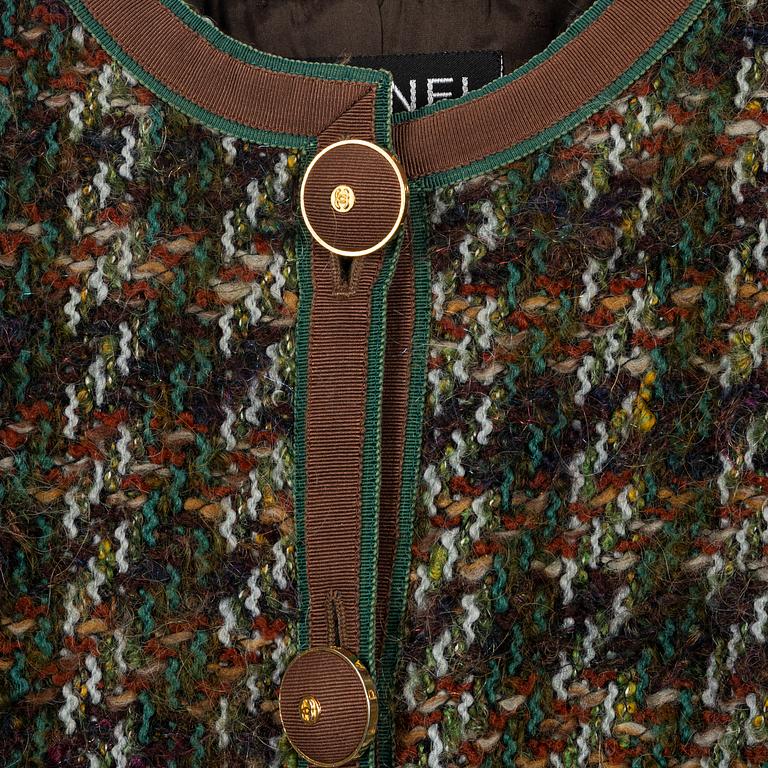 Chanel, dräkt, tvådelad, vintage. Storlek ca 38.