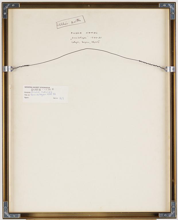 ENDRE NEMES, collage, tempera och blyerts. Utförd 1979-80.