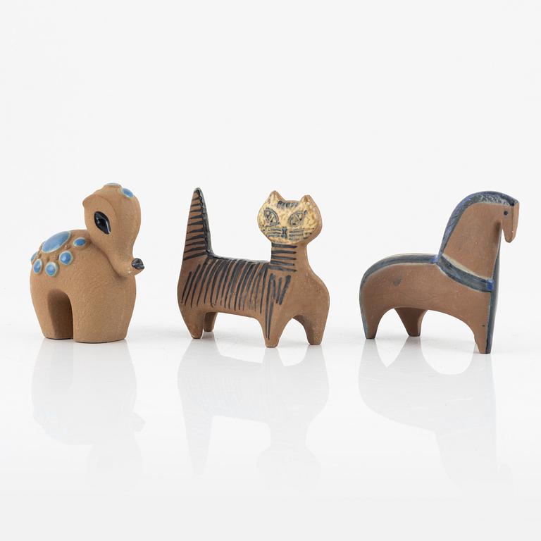 Five stoneware figurines, Gustavsberg.