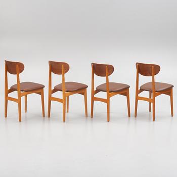 A set of four chairs, Scandinavia, 1950's/60's.