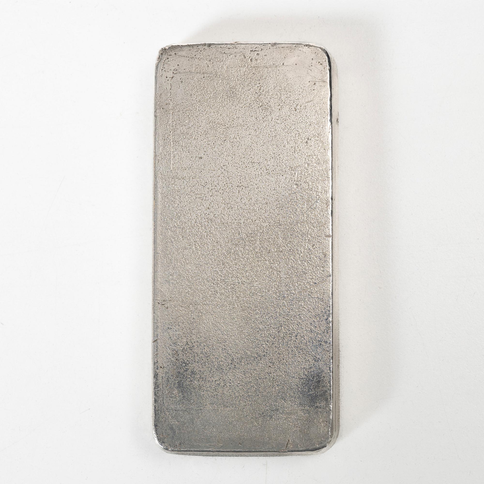 Silver bar, 1 kg,  Swiss Bank Corporation.