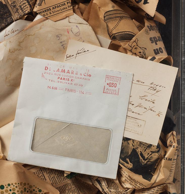 Arman (Armand Pierre Fernandez), "Papier Poubelles / Wastepaper Basket" ur Édition MAT 64.