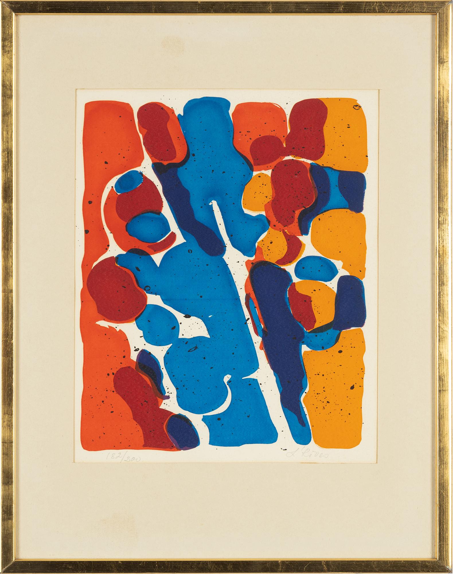 Leida Rives-Elfvén, a colour lithograph, signed and numbered 182/200.