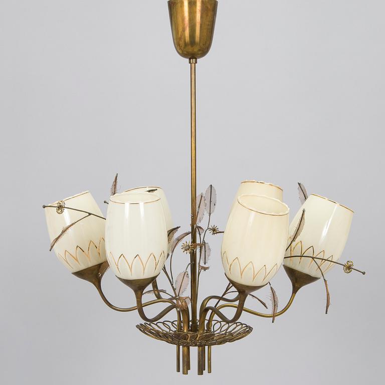 Paavo Tynell, taklampa, modell 9029/6, Taito, 1900-talets mitt.