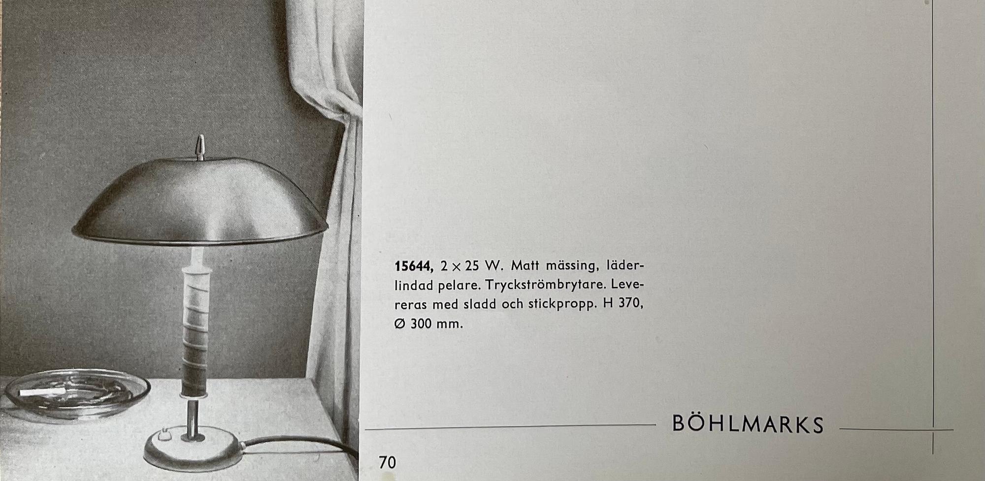 Bertil Brisborg, a table lamp model "15644", Arvid Böhlmarks Lampfabrik, Stockholm, 1950s.