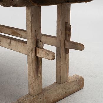 Trestle table, 19th century.