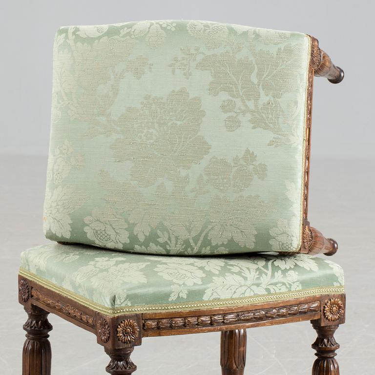 TABURETTER, ett par, sengustavianska stockholmsarbeten, omkring år 1800.