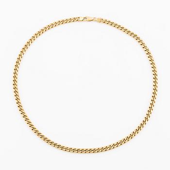 Necklace, 18K gold, curb chain.