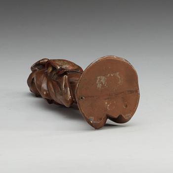 FIGUR, brons. Japan, Meiji, omkring 1900.