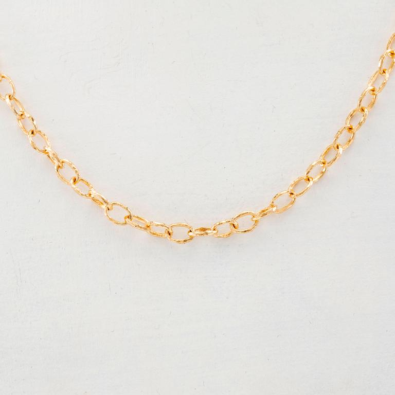 Necklace "Pin Lock Chain" 18K gold, Sandberg.