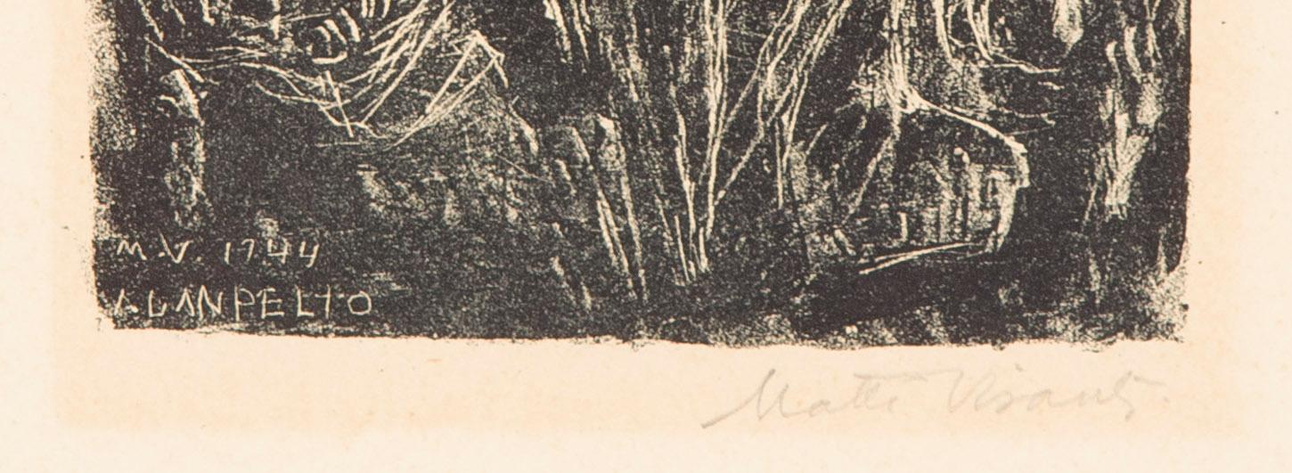 MATTI VISANTI, litografier, 2 st, signerade och daterade 1944 i plåten.