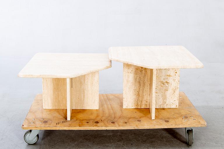 Sidetables, 2 pcs, later part of the 20th century.