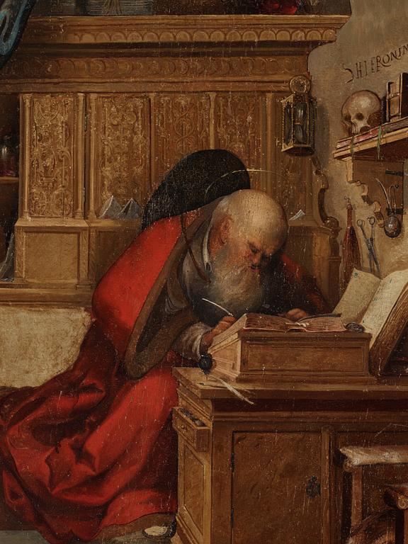 FLEMISH SCHOOL, 17th Century, Saint Jerome in his chamber.