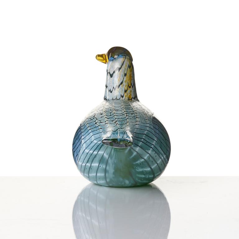 Oivo Toikka, fågel, "Martin hanhi", för 80-årsjubileet av Finlands självständighet, Nuutajärvi Notsjö, Iittala, Finland.