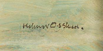 Helmer Osslund, Vinterbild med blåa moln.