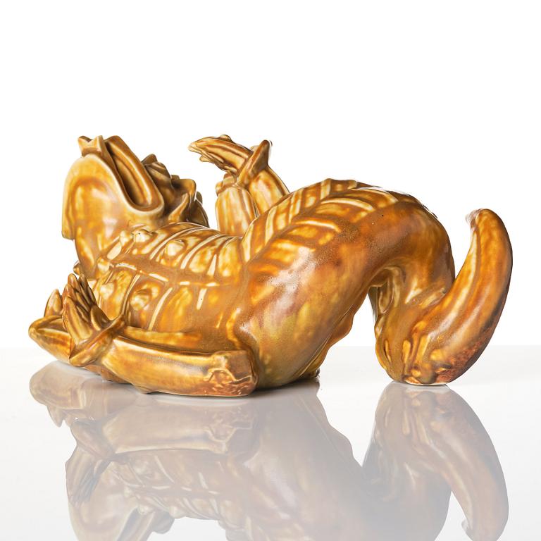 Wilhelm Kåge, a stoneware dragon sculpture, Gustavsberg, Sweden 1939.