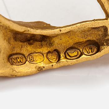 Helky Juvonen, A 14K gold bracelet. Westerback, Helsinki 1976.