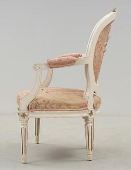 KARMSTOL, gustaviansk stil, 1900-tal.