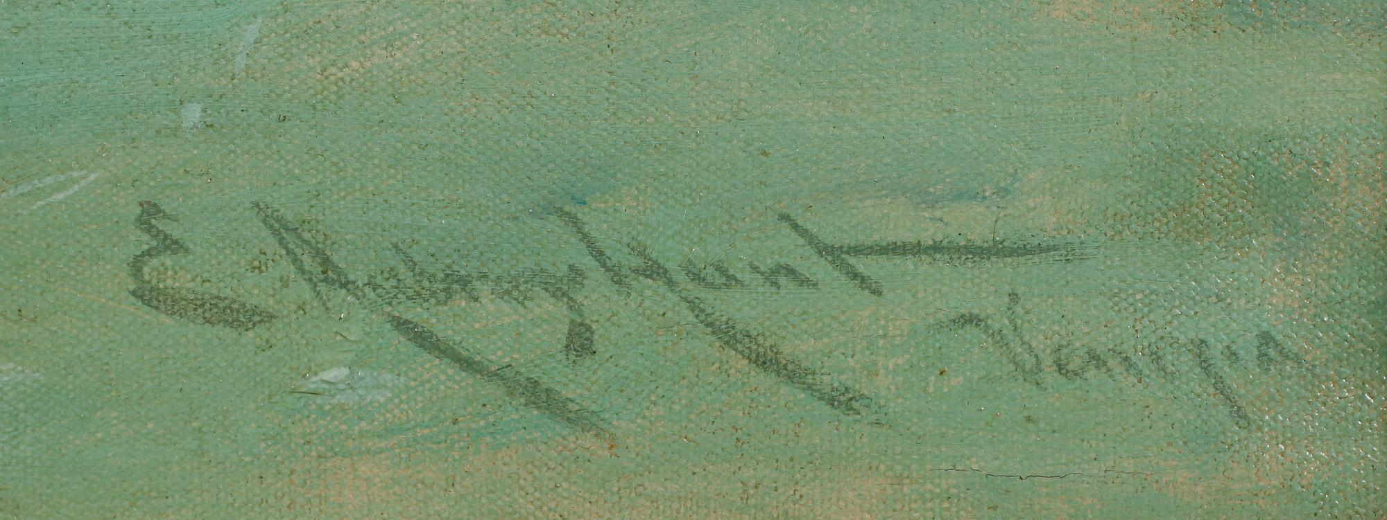 EDWARD AUBREY HUNT, olja på duk, sign.