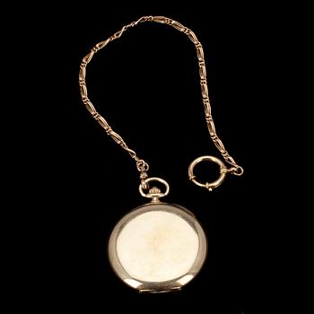 FICKUR, Moser & Cie. Ytterskalet 14K guld, 1930-tal. Klockked 14K guld med estniska stämplar. Vikt 16 g.