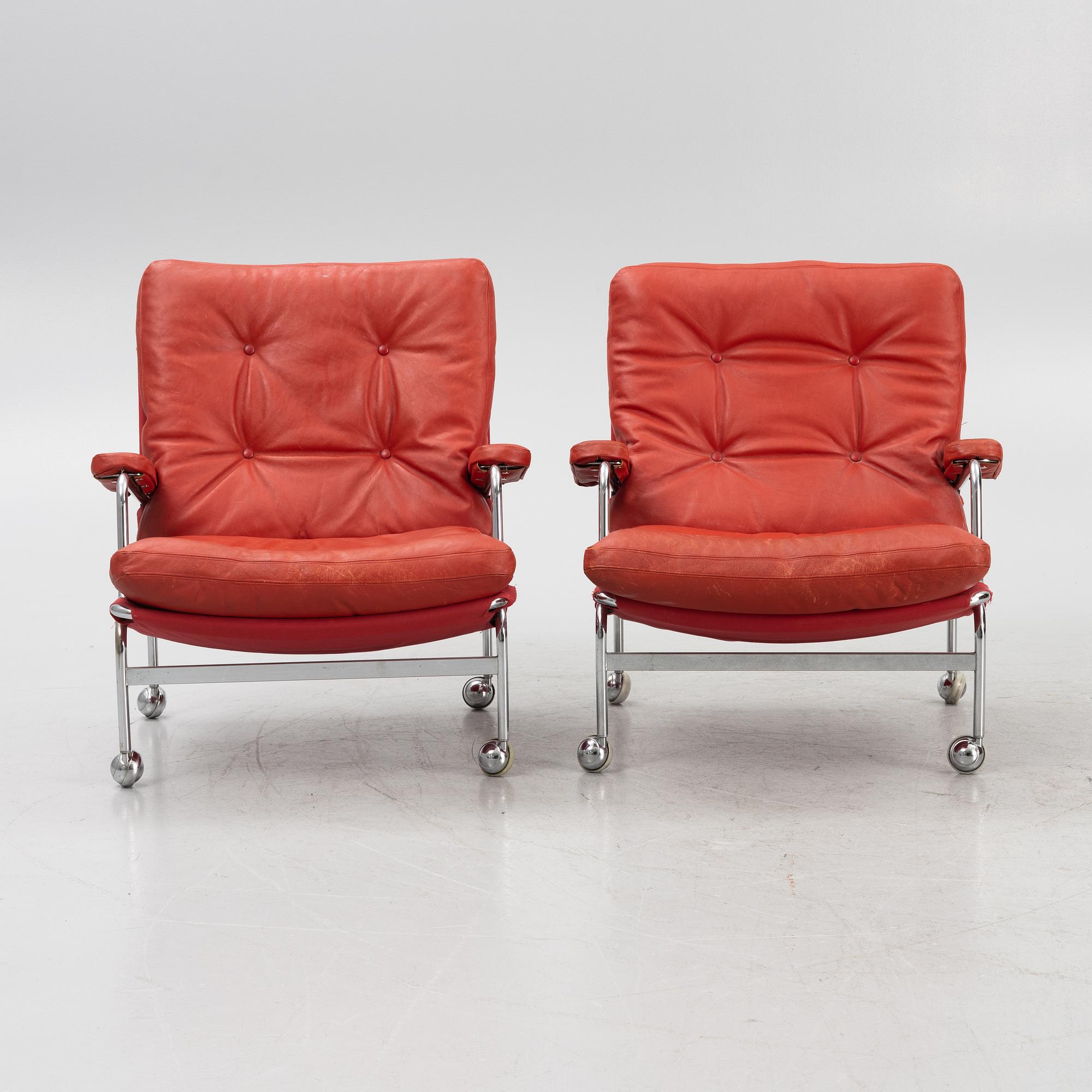 Bruno Mathsson, fåtöljer, ett par, "Karin", Dux.