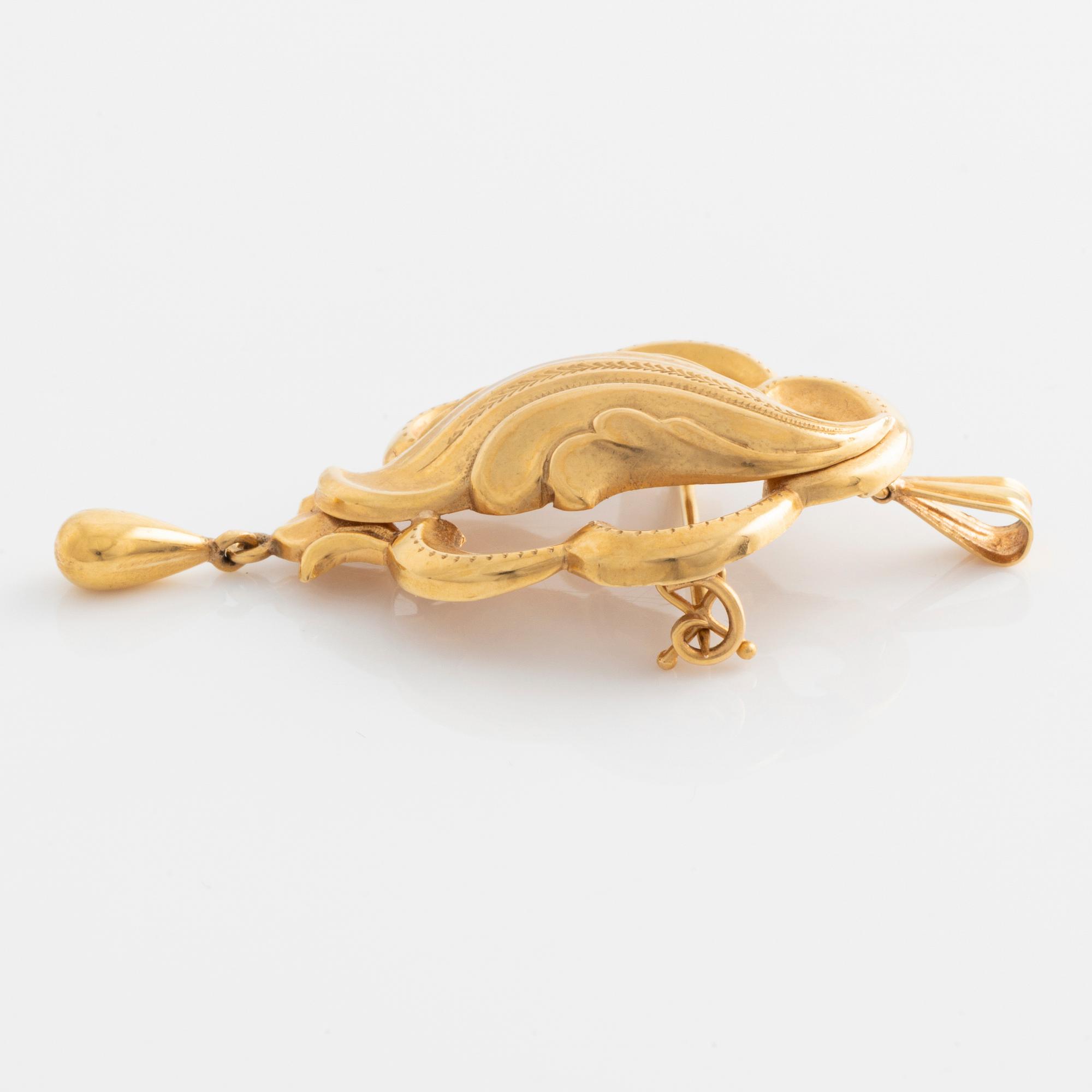 Hänge/brosch 18K guld, Göteborg 1953.