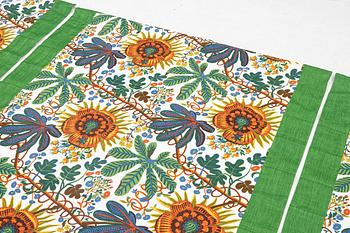 Josef Frank, three curtains, "Aralia", Firma Svenskt Tenn.