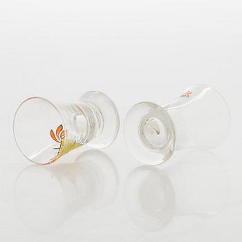 Tapio Wirkkala, A liquor bottle with ten shot glasses, Iittala 1948.