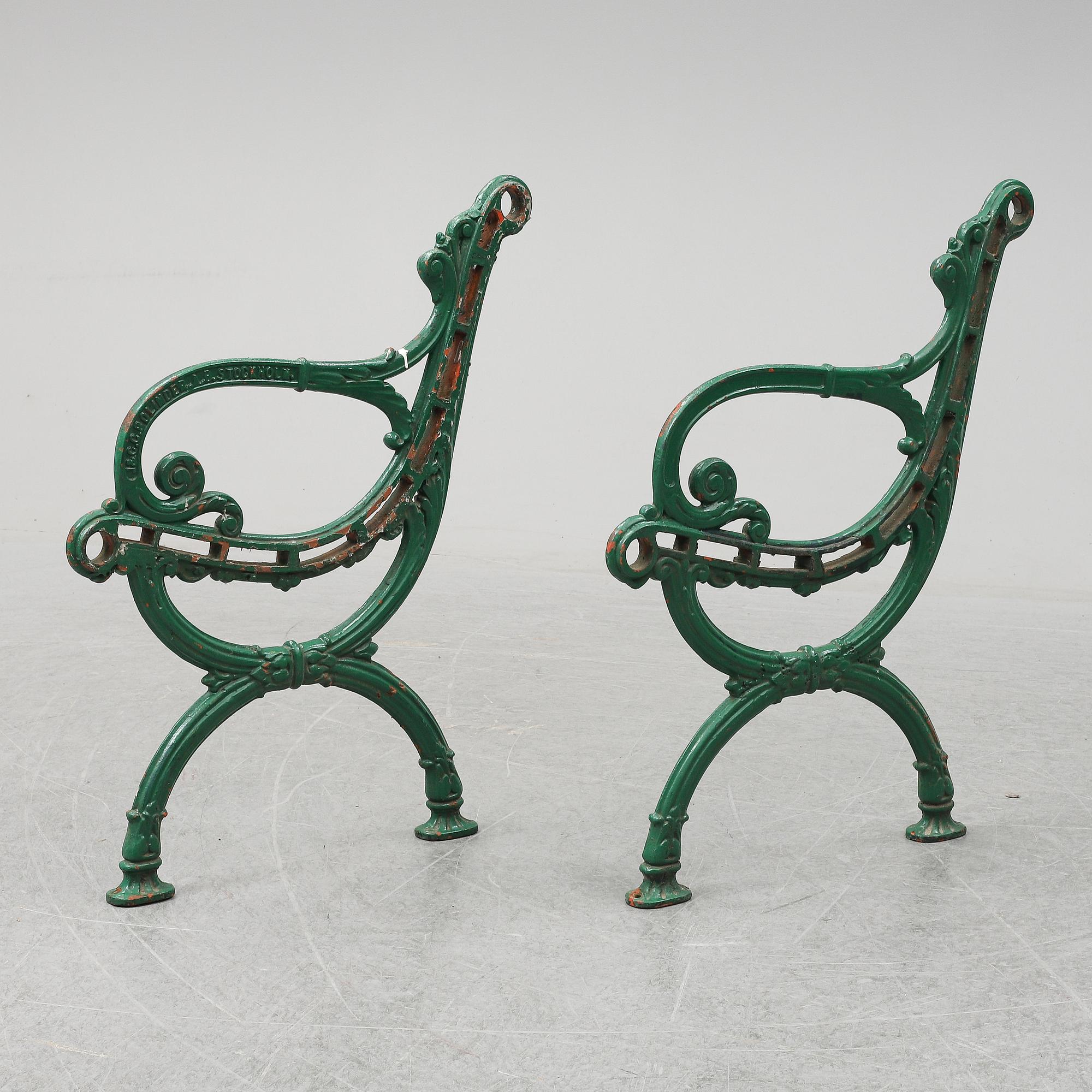 SOFFGAVLAR, ett par, J & C.G. Bolinder, AB Stockholm, 1900-tal.