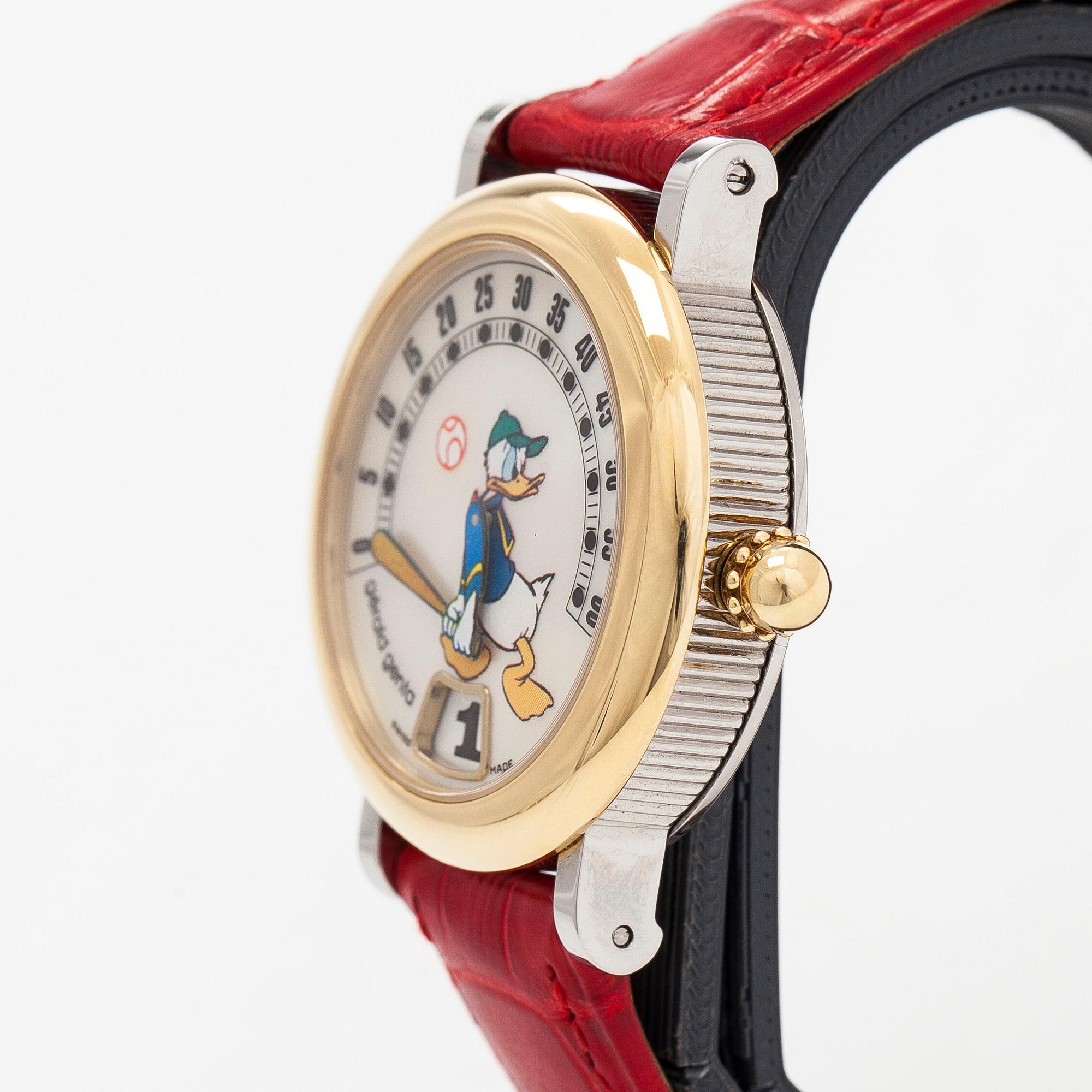 Gérald Genta, Retro Fantasy Disney, "Donald Duck", wristwatch, 34 mm.