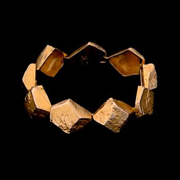 BJÖRN WECKSTRÖM, bracelet "Stones of Lapland", 14K gold. Lapponia 1966.