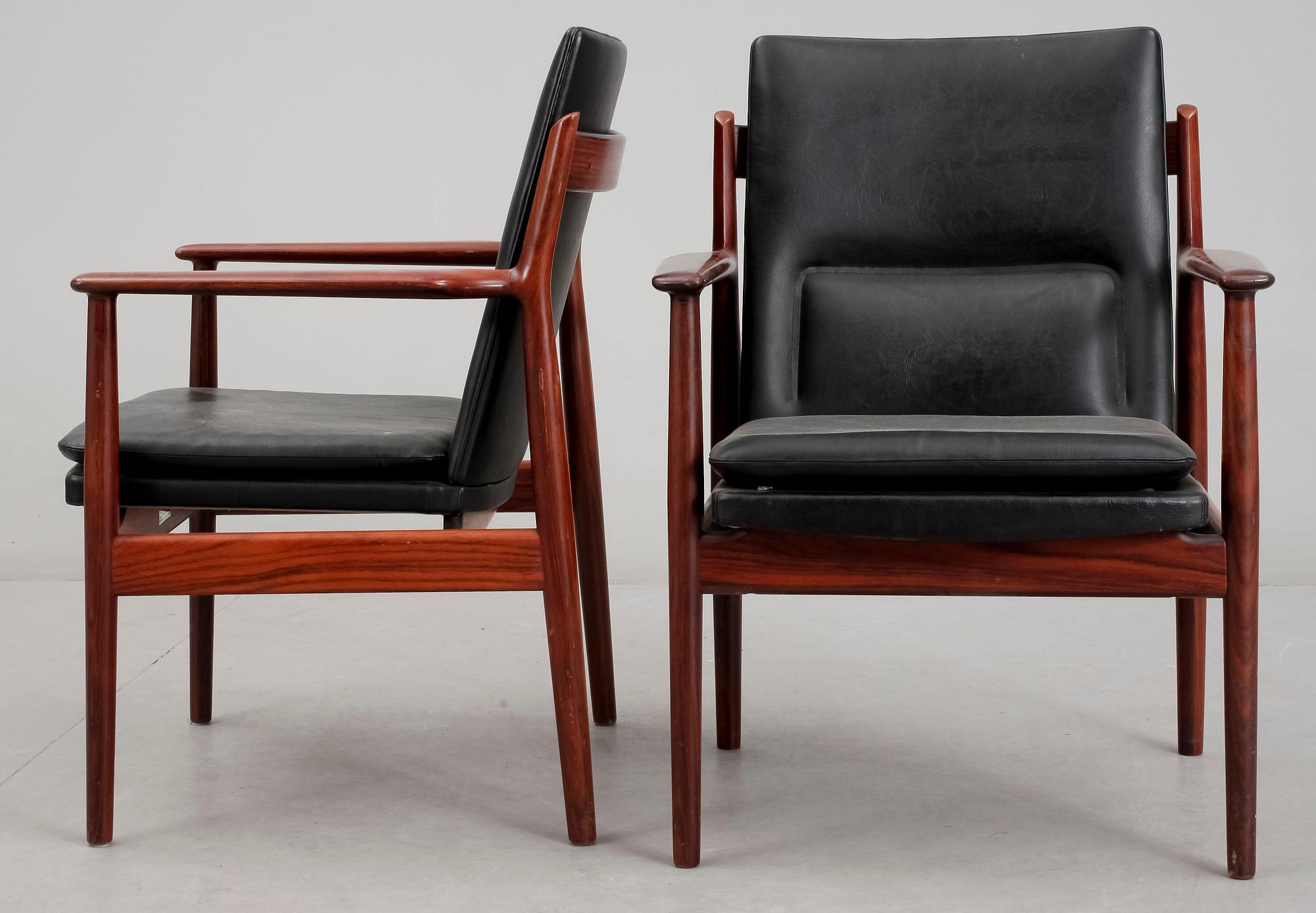 STOLAR, 4 st, "Modell 431", Arne Vodder, Sibast Furniture, Danmark, 1900-talets andra hälft.