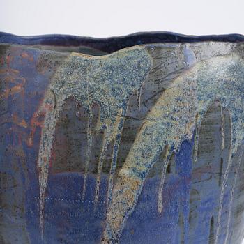 Eva Bengtsson, a stoneware floor vase, own studio, Frillesås, around the year 2000.