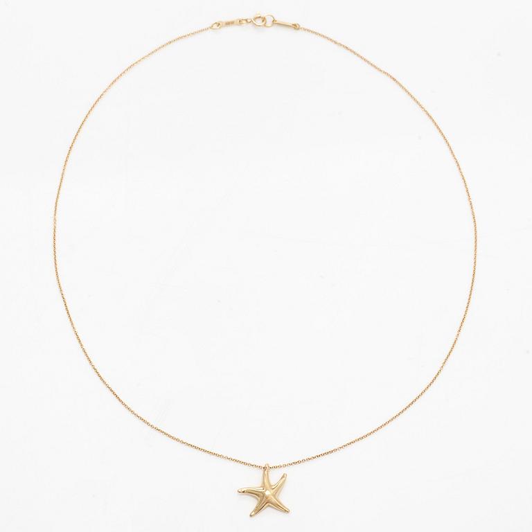 Tiffany & Co, Elsa Peretti, an 18K gold 'Starfish' necklace.
