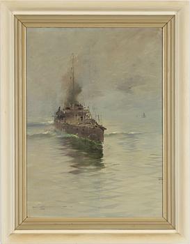 Arvid Johanson, oil on panel, signed.
