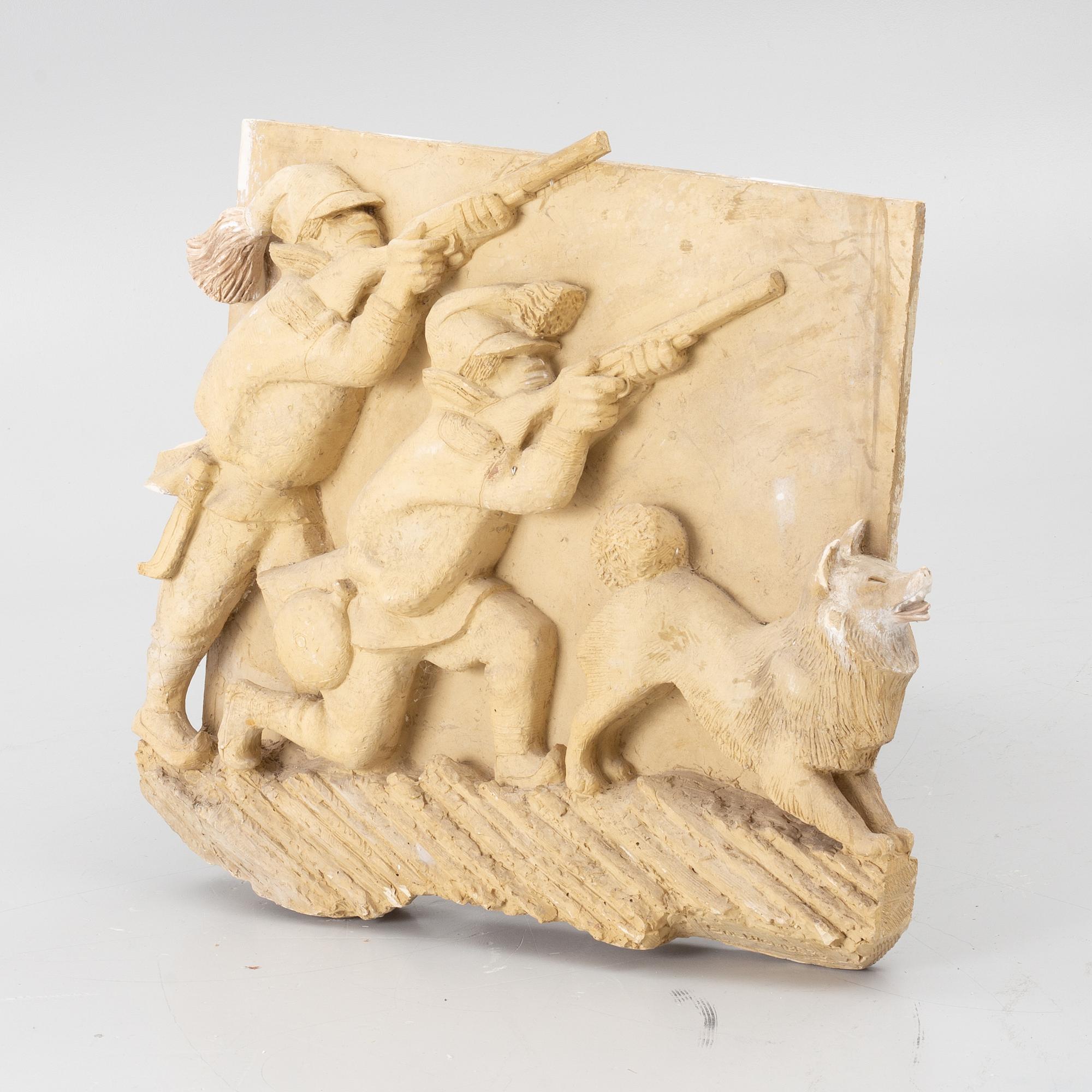 Stig Blomberg, relief, gipsförlaga till M/S Stockholm (1941).