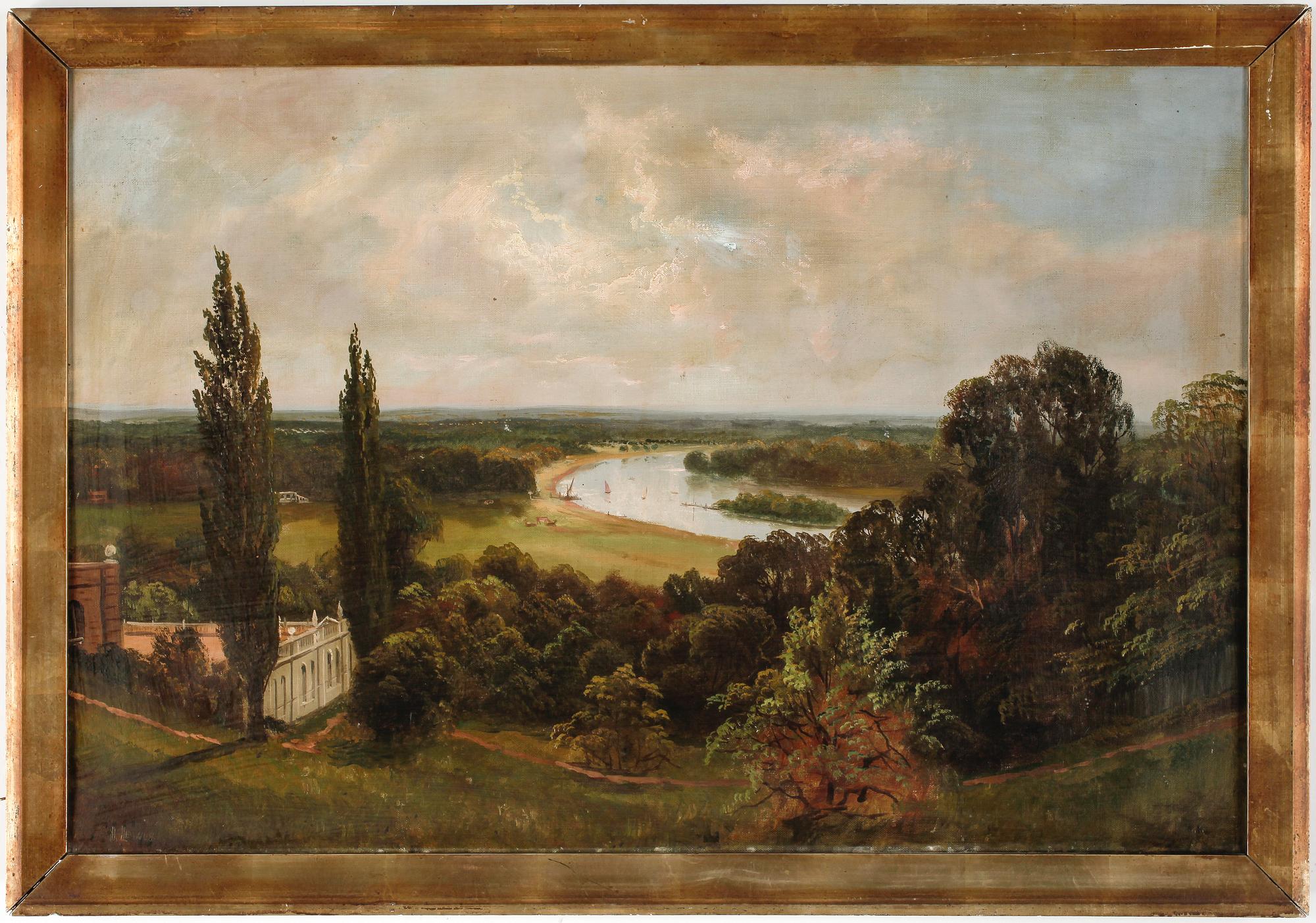 OKÄND KONSTNÄR, olja på duk, England, signerad, 1800-tal.