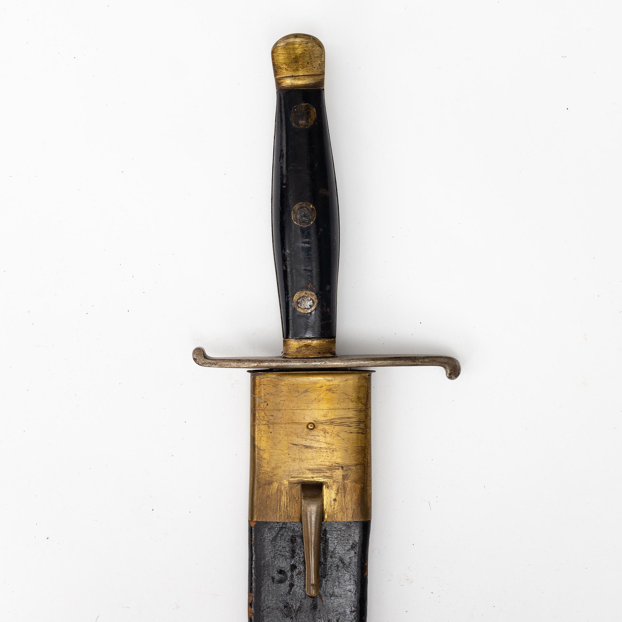 A Swedish cutlass 1810 pattern, with scabbard.