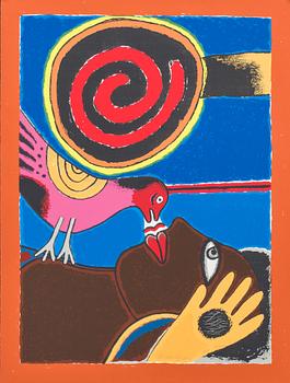 BEVERLOO CORNEILLE, färgserigrafi, signerad och numrerad HC 2/25, daterad 2002.