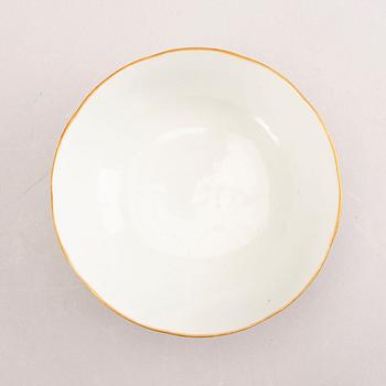 A set of two Japanese porcelain trays and a bowl 20th century.