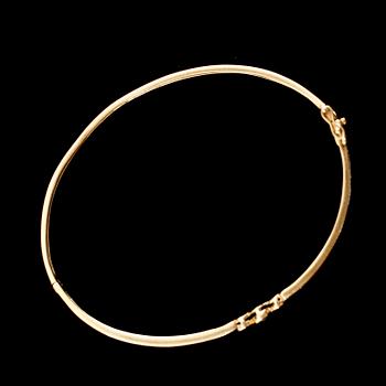 ARMBAND, 18 k guld med briljantslipade diamanter. Total vikt 10 g.