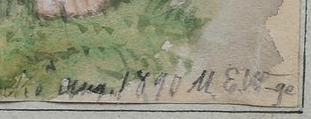 MÅRTEN ESKIL WINGE, akvareller, 2 st, sign o dat 1890.