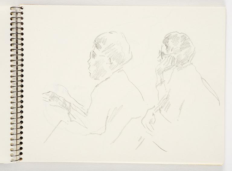 Lotte Laserstein, 4 skissböcker med blyertsteckningar.