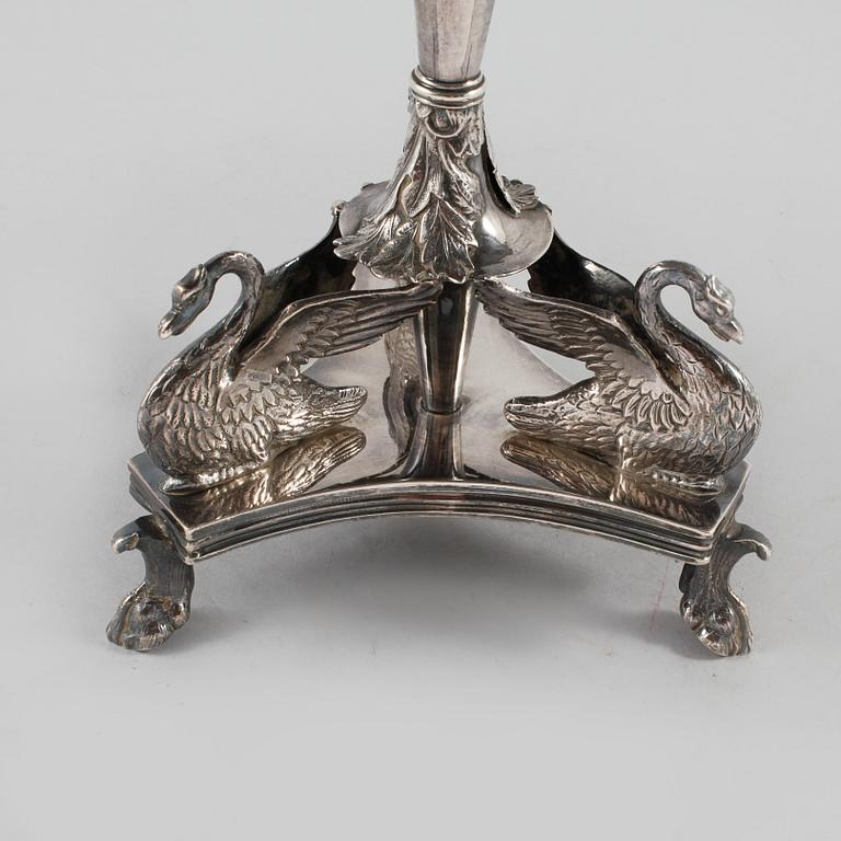 KONFEKTSKÅL, silver, Christian Hammer, Stockholm, 1851, vikt 577 gram.