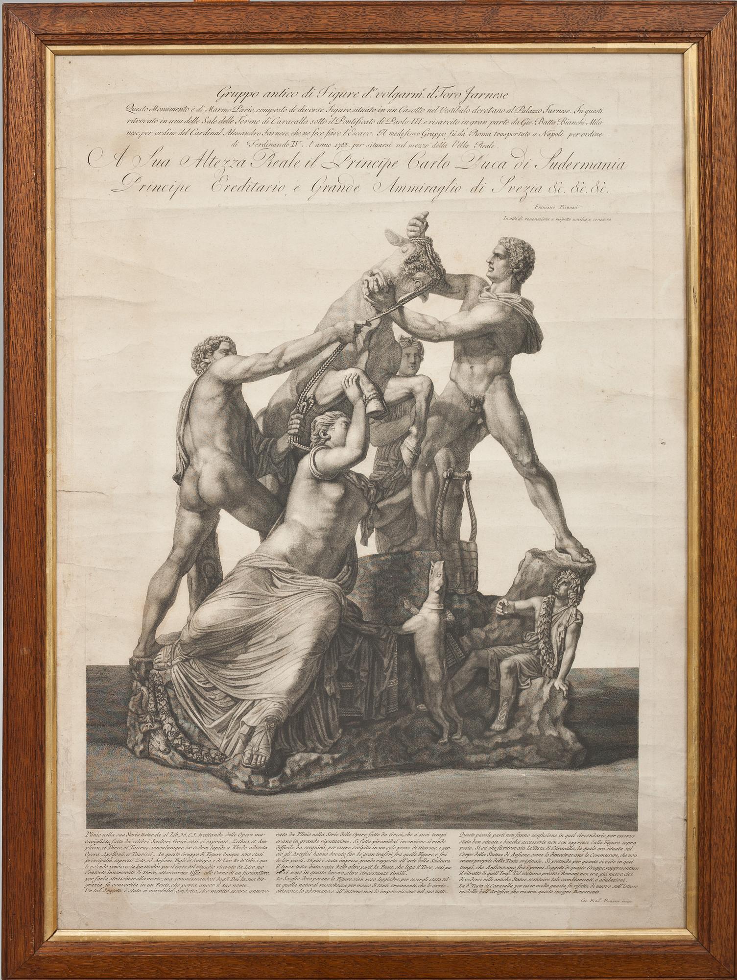 FRANCESCO PIRANESI, 2 st kopparstick, 1700-talets slut.