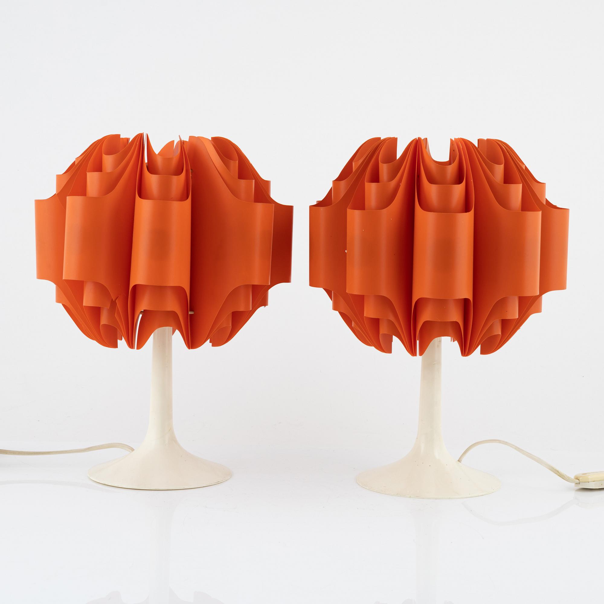 A pair of table lights, Zicoli, 1970's.