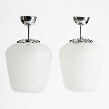 Flygsfors Glasbruk, taklampa, modell 513 P, 1940-50-tal.